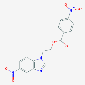 2-{5-nitro-2-methyl-1H-benzimidazol-1-yl}ethyl 4-nitrobenzoate