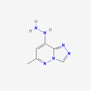 molecular formula C6H8N6 B3297189 8-Hydrazino-6-methyl[1,2,4]triazolo[4,3-b]pyridazine CAS No. 89533-53-9