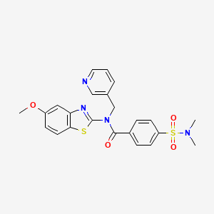 molecular formula C23H22N4O4S2 B3297198 4-(N,N-dimethylsulfamoyl)-N-(5-methoxybenzo[d]thiazol-2-yl)-N-(pyridin-3-ylmethyl)benzamide CAS No. 895412-41-6