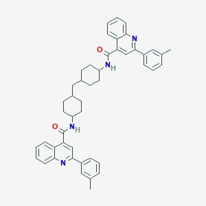 molecular formula C47H48N4O2 B329729 2-(3-methylphenyl)-N-(4-{[4-({[2-(3-methylphenyl)-4-quinolinyl]carbonyl}amino)cyclohexyl]methyl}cyclohexyl)-4-quinolinecarboxamide 