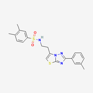 3,4-dimethyl-N-(2-(2-(m-tolyl)thiazolo[3,2-b][1,2,4]triazol-6-yl)ethyl)benzenesulfonamide