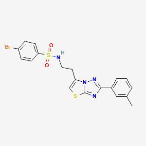 molecular formula C19H17BrN4O2S2 B3297298 4-bromo-N-(2-(2-(m-tolyl)thiazolo[3,2-b][1,2,4]triazol-6-yl)ethyl)benzenesulfonamide CAS No. 895436-24-5