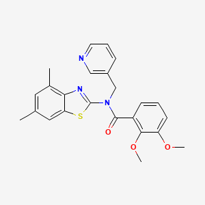 molecular formula C24H23N3O3S B3297330 N-(4,6-dimethylbenzo[d]thiazol-2-yl)-2,3-dimethoxy-N-(pyridin-3-ylmethyl)benzamide CAS No. 895439-85-7