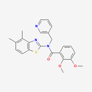molecular formula C24H23N3O3S B3297339 N-(4,5-dimethylbenzo[d]thiazol-2-yl)-2,3-dimethoxy-N-(pyridin-3-ylmethyl)benzamide CAS No. 895440-09-2
