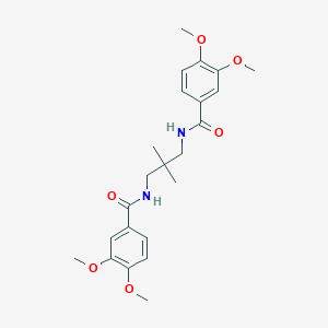 molecular formula C23H30N2O6 B329734 N-{3-[(3,4-dimethoxybenzoyl)amino]-2,2-dimethylpropyl}-3,4-dimethoxybenzamide 
