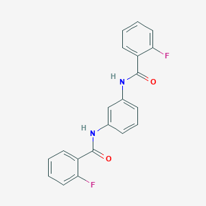 molecular formula C20H14F2N2O2 B329736 2-fluoro-N-{3-[(2-fluorobenzoyl)amino]phenyl}benzamide 