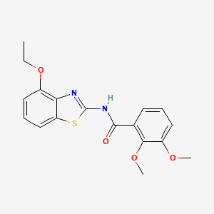 molecular formula C18H18N2O4S B3297374 N-(4-ethoxy-1,3-benzothiazol-2-yl)-2,3-dimethoxybenzamide CAS No. 895441-45-9