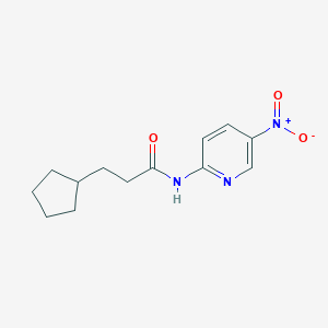 molecular formula C13H17N3O3 B329740 3-cyclopentyl-N-(5-nitropyridin-2-yl)propanamide 