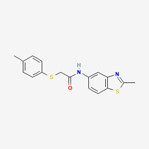 N-(2-methyl-1,3-benzothiazol-5-yl)-2-(4-methylphenyl)sulfanylacetamide