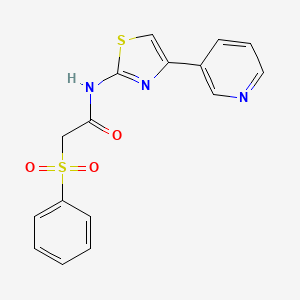 2-(phenylsulfonyl)-N-(4-(pyridin-3-yl)thiazol-2-yl)acetamide