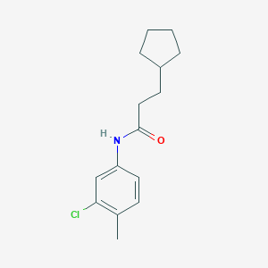 N-(3-chloro-4-methylphenyl)-3-cyclopentylpropanamide