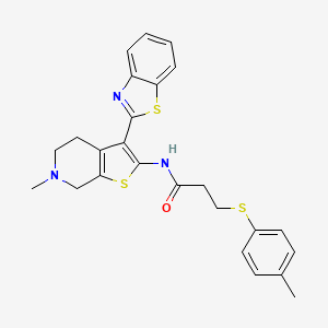 N-(3-(benzo[d]thiazol-2-yl)-6-methyl-4,5,6,7-tetrahydrothieno[2,3-c]pyridin-2-yl)-3-(p-tolylthio)propanamide