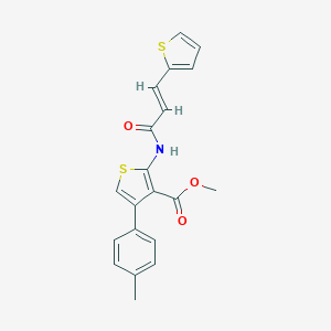 molecular formula C20H17NO3S2 B329752 Methyl 4-(4-methylphenyl)-2-{[3-(2-thienyl)acryloyl]amino}-3-thiophenecarboxylate 