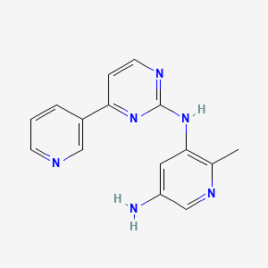 molecular formula C15H14N6 B3297531 2-Methyl-N3-(4-(pyridin-3-yl)pyriMidin-2-yl)pyridine-3,5-diaMine CAS No. 895519-81-0