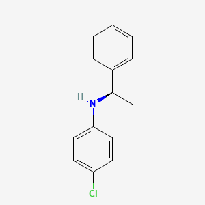 molecular formula C14H14ClN B3297537 (R)-4-Chloro-N-(1-phenylethyl)-aniline CAS No. 895537-30-1