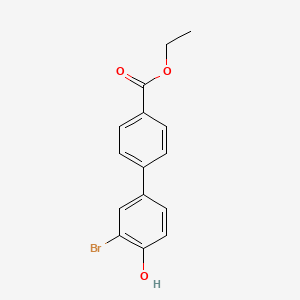 molecular formula C15H13BrO3 B3297539 Ethyl 3'-bromo-4'-hydroxybiphenyl-4-carboxylate CAS No. 895542-84-4