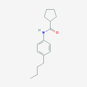 molecular formula C16H23NO B329757 N-(4-butylphenyl)cyclopentanecarboxamide 