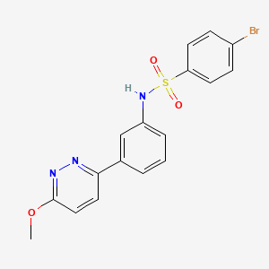 molecular formula C17H14BrN3O3S B3297584 4-bromo-N-[3-(6-methoxypyridazin-3-yl)phenyl]benzenesulfonamide CAS No. 895804-88-3
