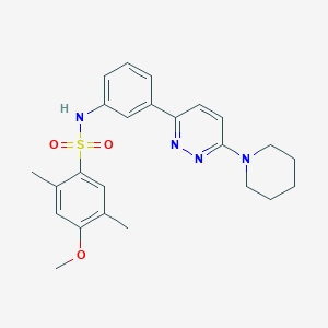 4-methoxy-2,5-dimethyl-N-[3-(6-piperidin-1-ylpyridazin-3-yl)phenyl]benzenesulfonamide