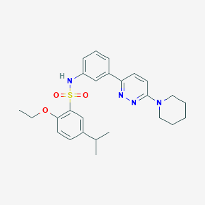 molecular formula C26H32N4O3S B3297608 2-ethoxy-5-isopropyl-N-(3-(6-(piperidin-1-yl)pyridazin-3-yl)phenyl)benzenesulfonamide CAS No. 895807-71-3