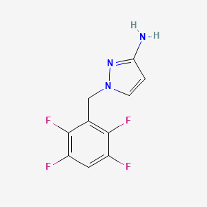 molecular formula C10H7F4N3 B3297632 1-(2,3,5,6-tetrafluorobenzyl)-1H-pyrazol-3-amine CAS No. 895929-09-6