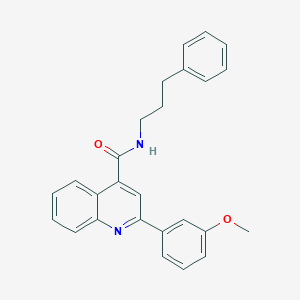 molecular formula C26H24N2O2 B329764 2-(3-methoxyphenyl)-N-(3-phenylpropyl)quinoline-4-carboxamide 