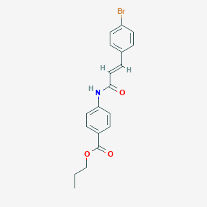 molecular formula C19H18BrNO3 B329766 Propyl 4-{[3-(4-bromophenyl)acryloyl]amino}benzoate 