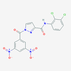 molecular formula C17H9Cl2N5O6 B329773 1-{3,5-bisnitrobenzoyl}-N-(2,3-dichlorophenyl)-1H-pyrazole-3-carboxamide 