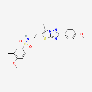 4-methoxy-N-(2-(2-(4-methoxyphenyl)-6-methylthiazolo[3,2-b][1,2,4]triazol-5-yl)ethyl)-3-methylbenzenesulfonamide