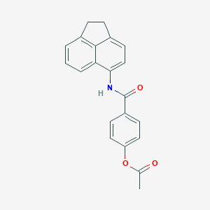 molecular formula C21H17NO3 B329775 4-(1,2-Dihydroacenaphthylen-5-ylcarbamoyl)phenyl acetate 