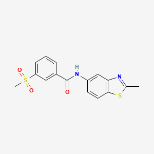 molecular formula C16H14N2O3S2 B3297764 N-(2-methyl-1,3-benzothiazol-5-yl)-3-methylsulfonylbenzamide CAS No. 896284-50-7