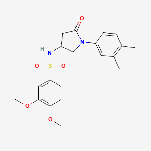 molecular formula C20H24N2O5S B3297816 N-(1-(3,4-dimethylphenyl)-5-oxopyrrolidin-3-yl)-3,4-dimethoxybenzenesulfonamide CAS No. 896309-24-3