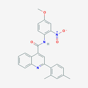 molecular formula C25H21N3O4 B329783 2-(2,4-dimethylphenyl)-N-(4-methoxy-2-nitrophenyl)quinoline-4-carboxamide 