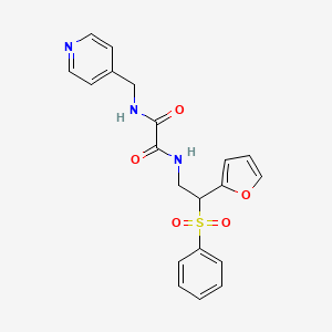 molecular formula C20H19N3O5S B3297846 N-[2-(2-furyl)-2-(phenylsulfonyl)ethyl]-N'-(pyridin-4-ylmethyl)ethanediamide CAS No. 896316-56-6