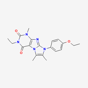 molecular formula C20H23N5O3 B3297866 6-(4-Ethoxyphenyl)-2-ethyl-4,7,8-trimethylpurino[7,8-a]imidazole-1,3-dione CAS No. 896321-68-9