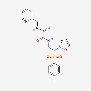 molecular formula C21H21N3O5S B3297872 N1-(2-(furan-2-yl)-2-tosylethyl)-N2-(pyridin-2-ylmethyl)oxalamide CAS No. 896324-16-6