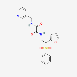 N1-(2-(furan-2-yl)-2-tosylethyl)-N2-(pyridin-3-ylmethyl)oxalamide
