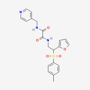 N1-(2-(furan-2-yl)-2-tosylethyl)-N2-(pyridin-4-ylmethyl)oxalamide