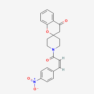 1'-[(Z)-3-(4-nitrophenyl)prop-2-enoyl]spiro[3H-chromene-2,4'-piperidine]-4-one