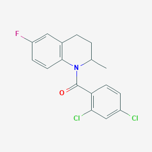 molecular formula C17H14Cl2FNO B329790 (2,4-dichlorophenyl)(6-fluoro-2-methyl-3,4-dihydroquinolin-1(2H)-yl)methanone 