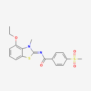 (Z)-N-(4-ethoxy-3-methylbenzo[d]thiazol-2(3H)-ylidene)-4-(methylsulfonyl)benzamide