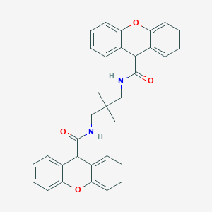 molecular formula C33H30N2O4 B329797 N-{2,2-dimethyl-3-[(9H-xanthen-9-ylcarbonyl)amino]propyl}-9H-xanthene-9-carboxamide 