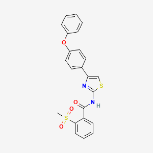molecular formula C23H18N2O4S2 B3298031 2-(methylsulfonyl)-N-(4-(4-phenoxyphenyl)thiazol-2-yl)benzamide CAS No. 896363-49-8