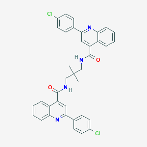 molecular formula C37H30Cl2N4O2 B329804 2-(4-chlorophenyl)-N-[3-({[2-(4-chlorophenyl)-4-quinolinyl]carbonyl}amino)-2,2-dimethylpropyl]-4-quinolinecarboxamide 