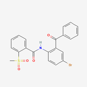 molecular formula C21H16BrNO4S B3298049 N-(2-benzoyl-4-bromophenyl)-2-methanesulfonylbenzamide CAS No. 896363-66-9