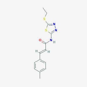 molecular formula C14H15N3OS2 B329807 N-[5-(ethylsulfanyl)-1,3,4-thiadiazol-2-yl]-3-(4-methylphenyl)acrylamide 