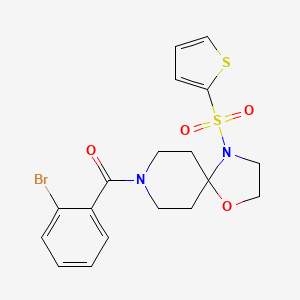 molecular formula C18H19BrN2O4S2 B3298072 8-(2-Bromobenzoyl)-4-(2-thienylsulfonyl)-1-oxa-4,8-diazaspiro[4.5]decane CAS No. 896375-47-6