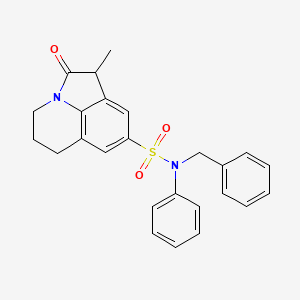 molecular formula C25H24N2O3S B3298107 N-benzyl-3-methyl-2-oxo-N-phenyl-1-azatricyclo[6.3.1.0^{4,12}]dodeca-4,6,8(12)-triene-6-sulfonamide CAS No. 896376-55-9