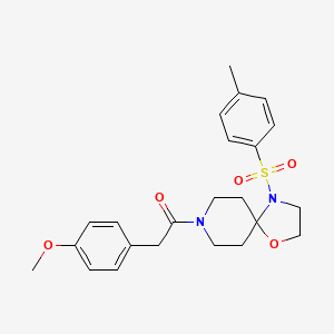 molecular formula C23H28N2O5S B3298116 8-[(4-Methoxyphenyl)acetyl]-4-[(4-methylphenyl)sulfonyl]-1-oxa-4,8-diazaspiro[4.5]decane CAS No. 896377-75-6