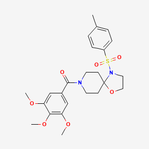 molecular formula C24H30N2O7S B3298119 (4-Tosyl-1-oxa-4,8-diazaspiro[4.5]decan-8-yl)(3,4,5-trimethoxyphenyl)methanone CAS No. 896377-93-8